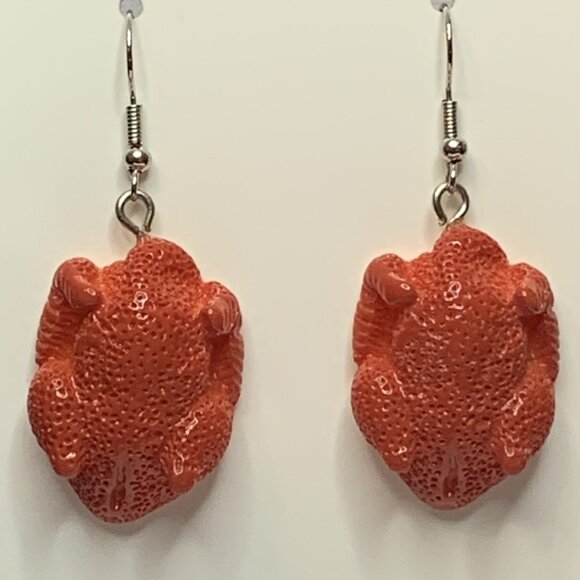 Chicken Earring, Funny Food Earring, Gift Idea, Chicken Jewelry, Fried Chicken - Picture 10 of 10
